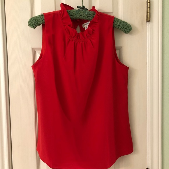 J. Crew Ruffleneck satin crepe top AP241 - Picture 5 of 10